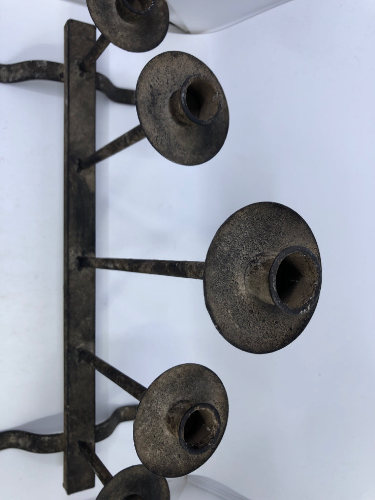RUSTIC TAPER CANDELABRA.