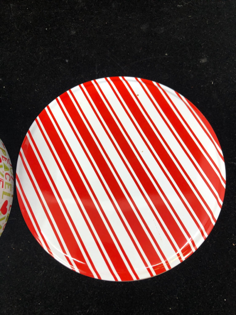 PEACE LOVE ROUND METAL TIN.