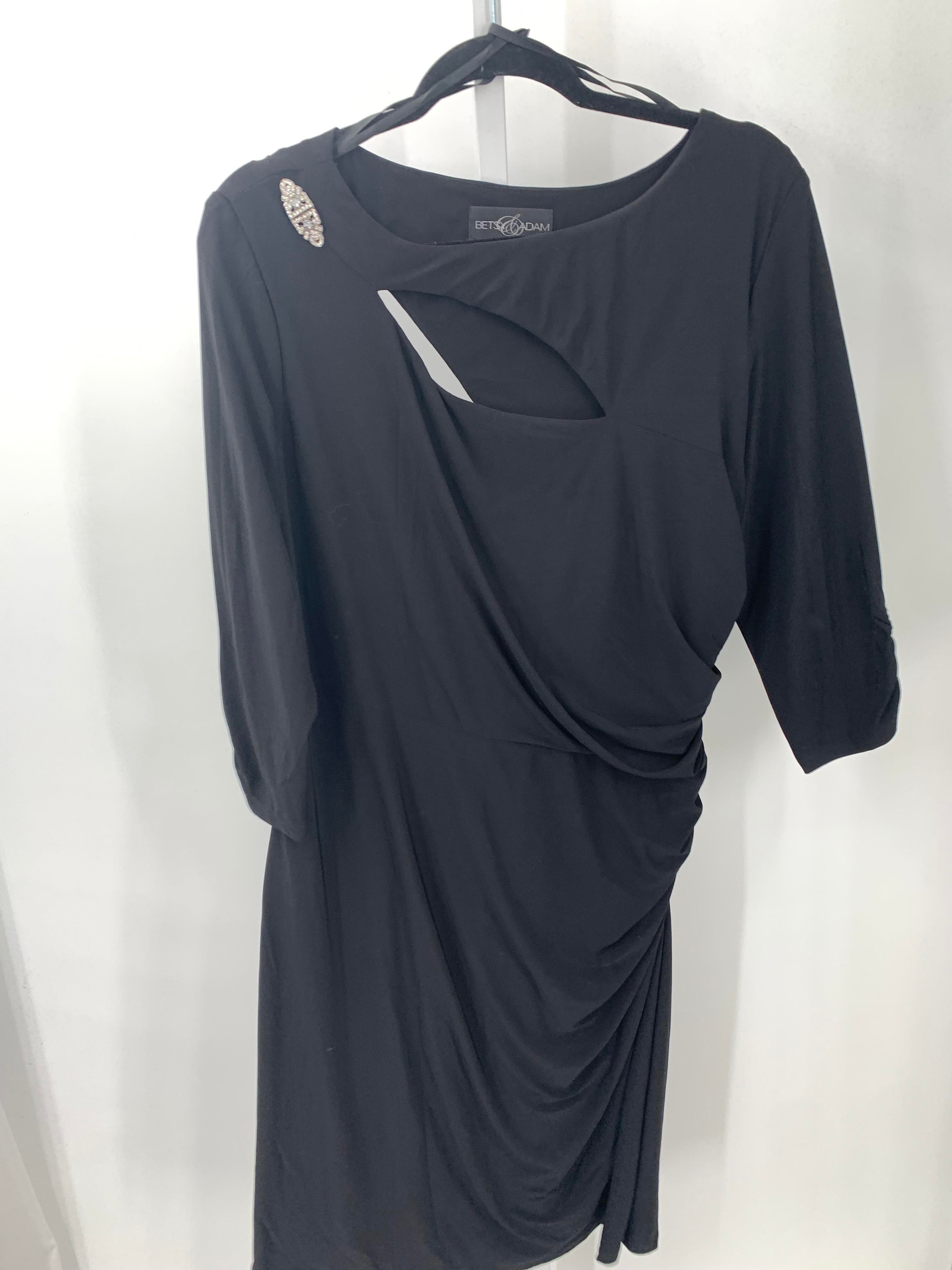 Size 14 W Womens 3/4 Sleeve Dress