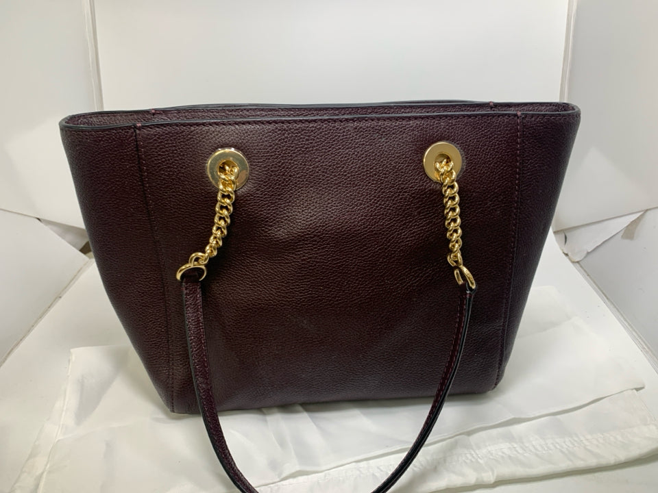 Coach 57107 Turnlock Chain Pebbled Leather Tote Shoulder Bag *Minor Exterior Wea