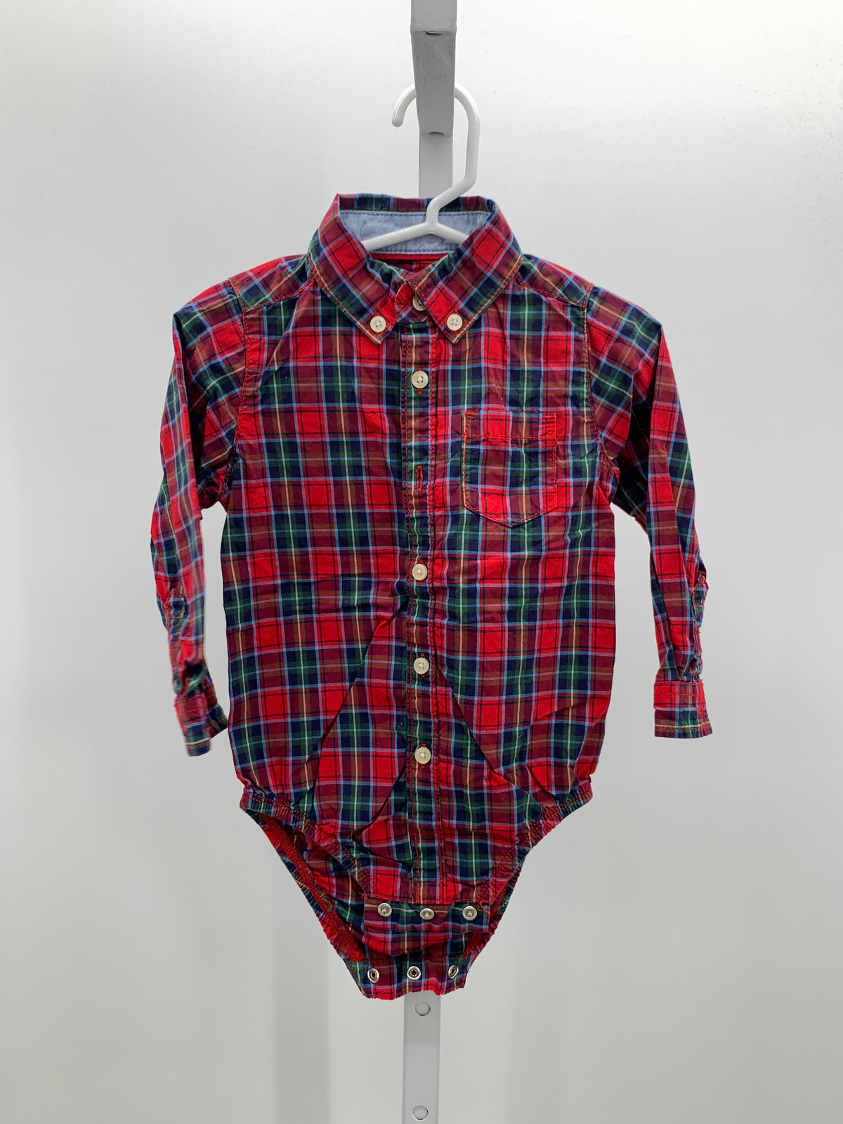 PLAID BTN DOWN