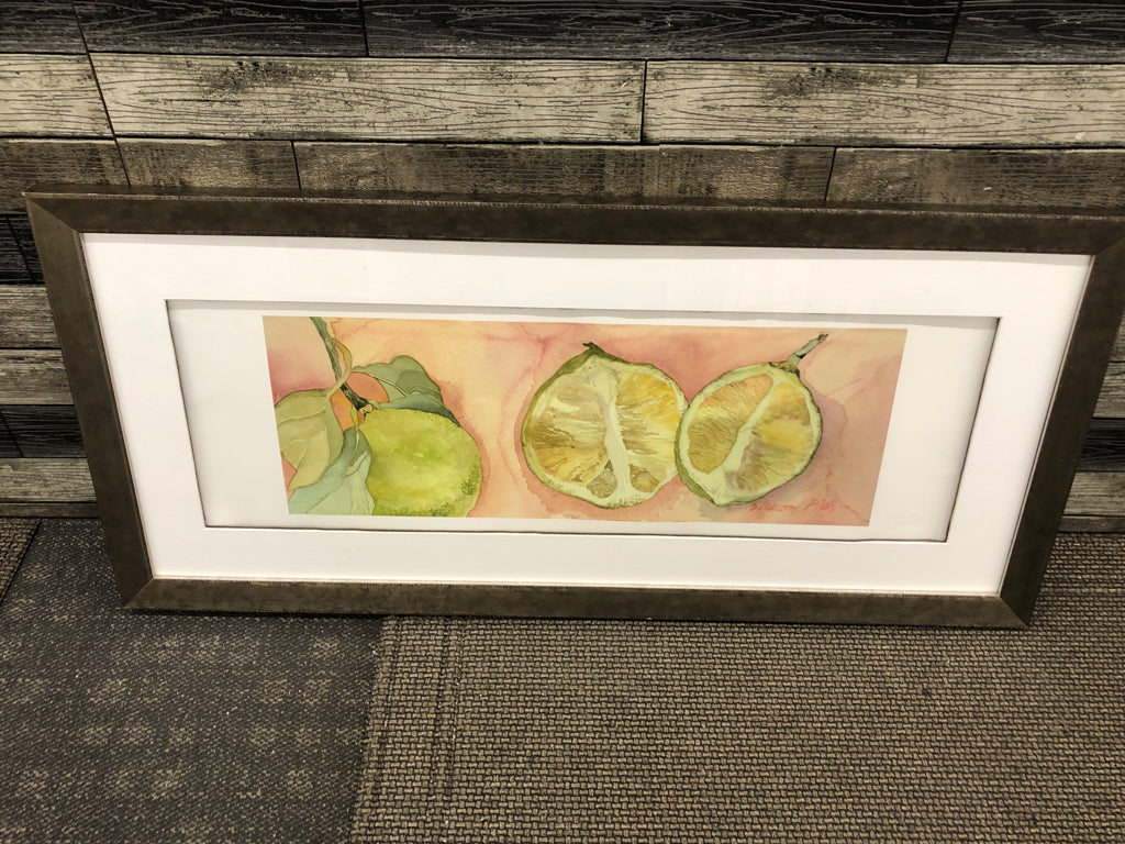 LIMES WATER COLOR SILVER FRAMES.