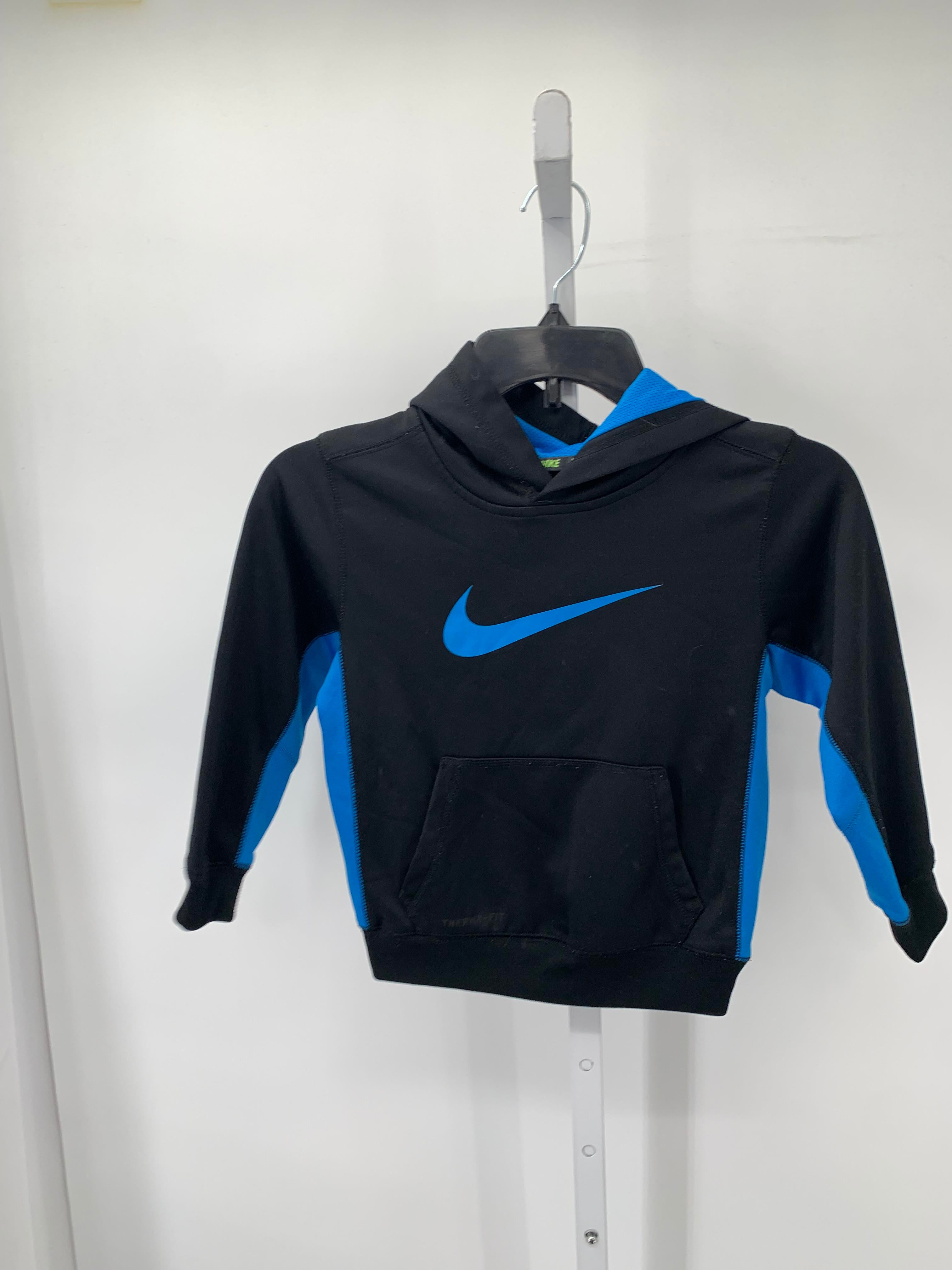 BLUE HOODED KNIT