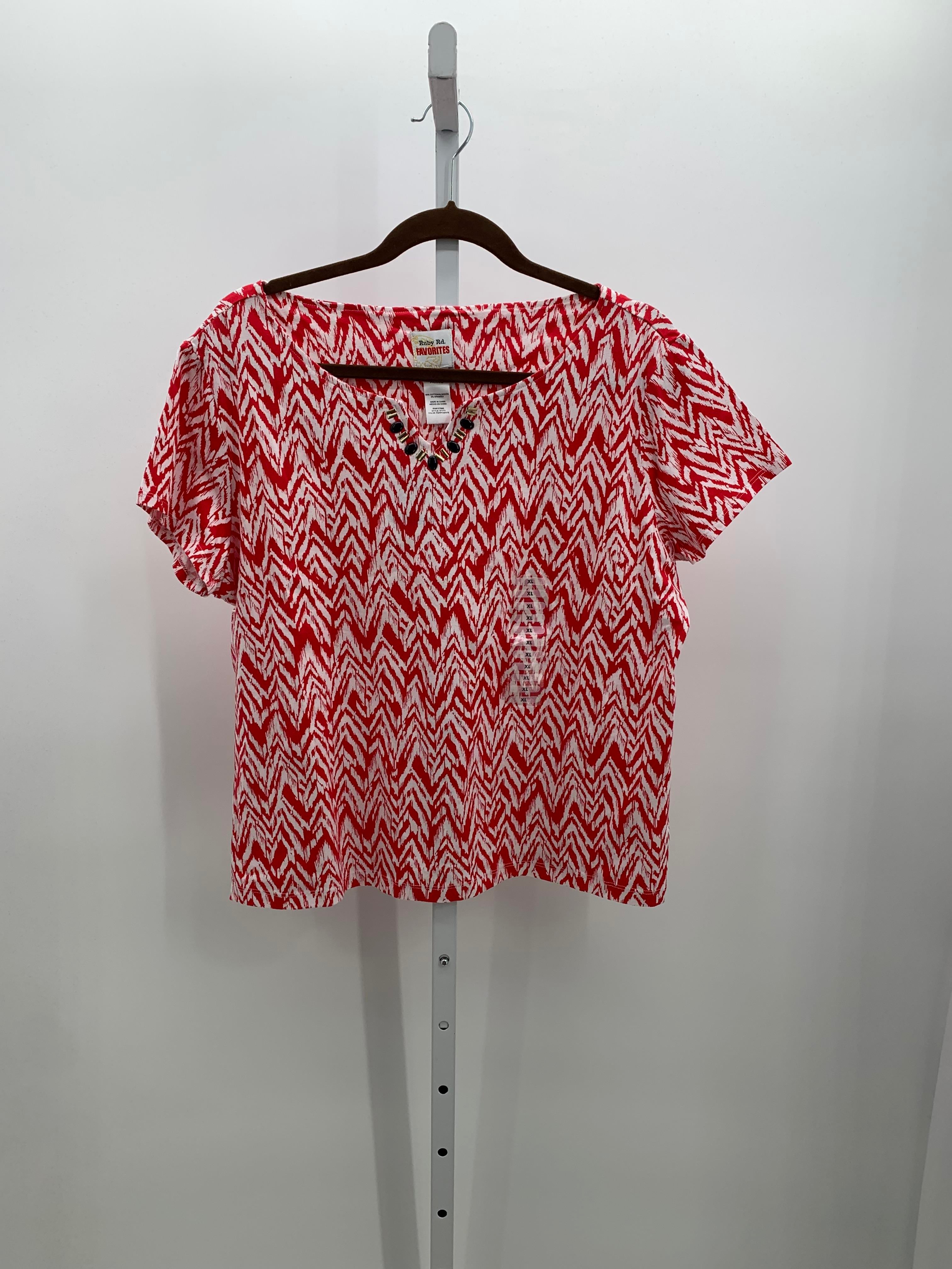 Ruby Rd. Size Extra Large Misses Short Sleeve Shirt