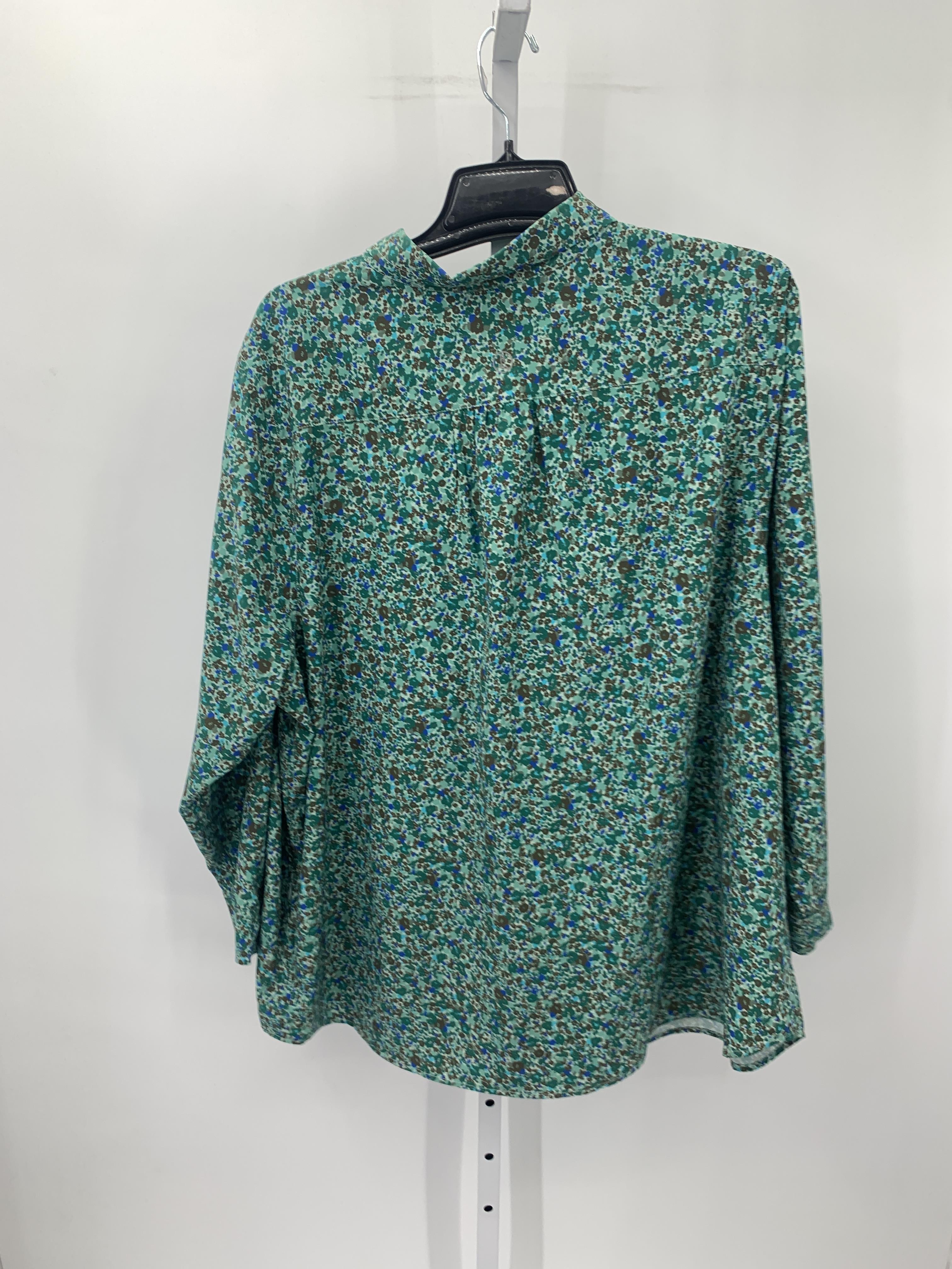 Lands End Size 3X Womens Long Sleeve Shirt