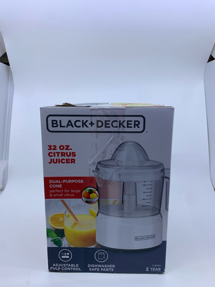 NIB BLACK AND DECKER CITRUS JUICER.