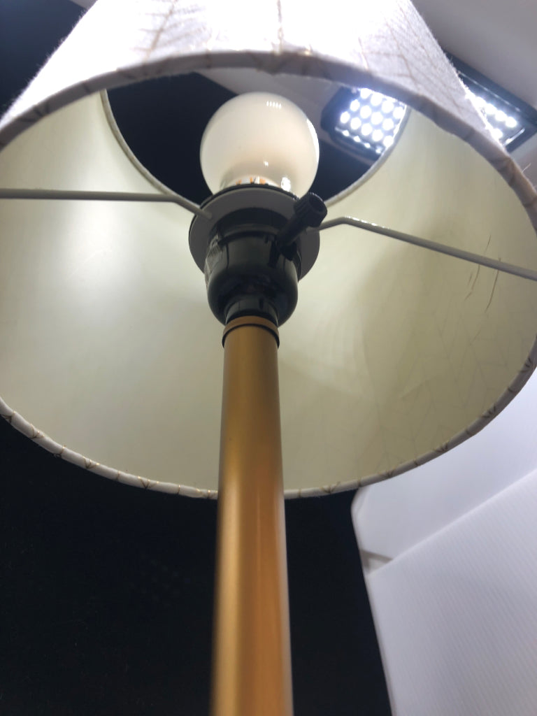 GOLD CHEVRON LAMP.