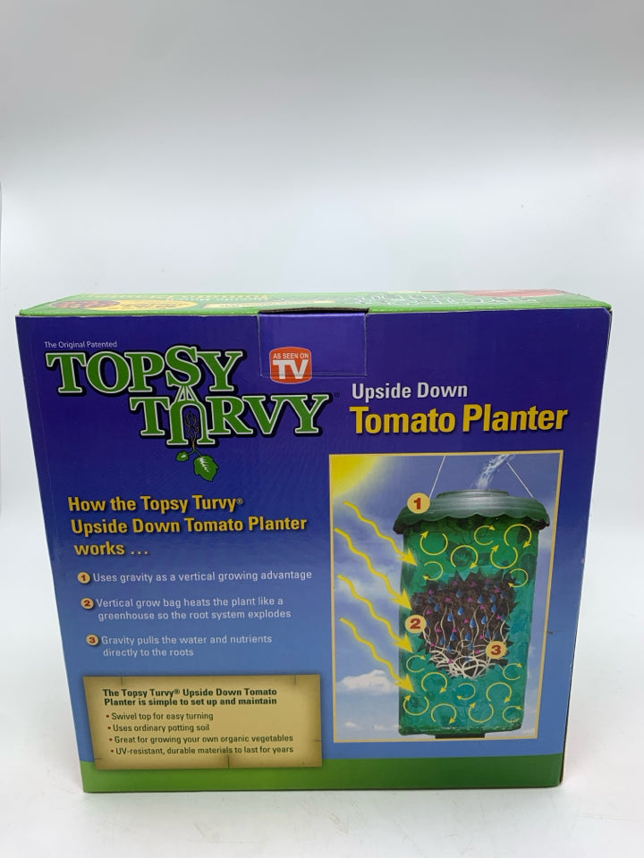 NIB TOPSY TURVY TOMATO PLANTER.