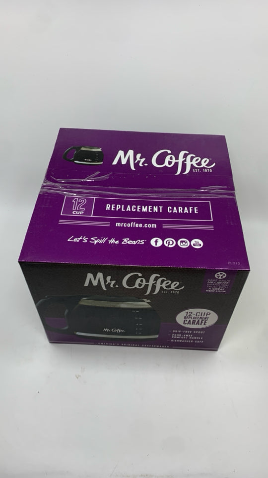NIB MR COFFEE 12 CUP REPLACEMENT CARAFE.
