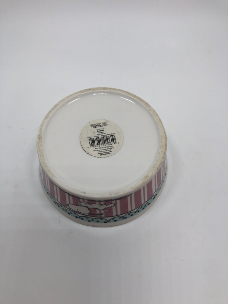 SNOOPY CERAMIC PET FOOD BOWL.