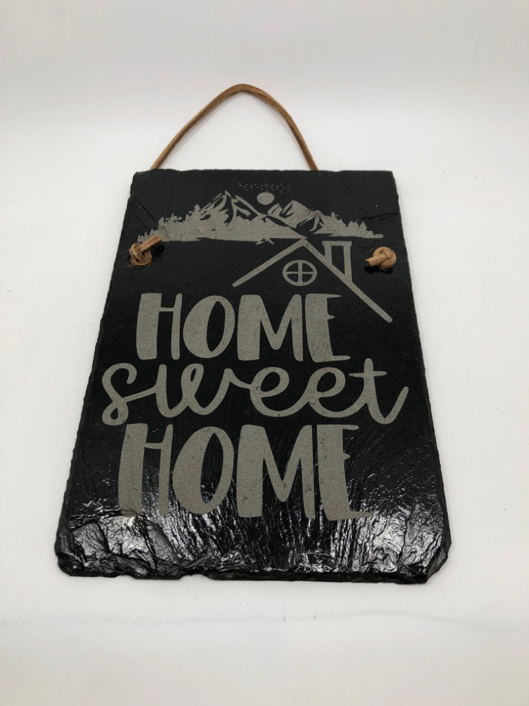 HOME SWEET HOME SLATE WALL SIGN.