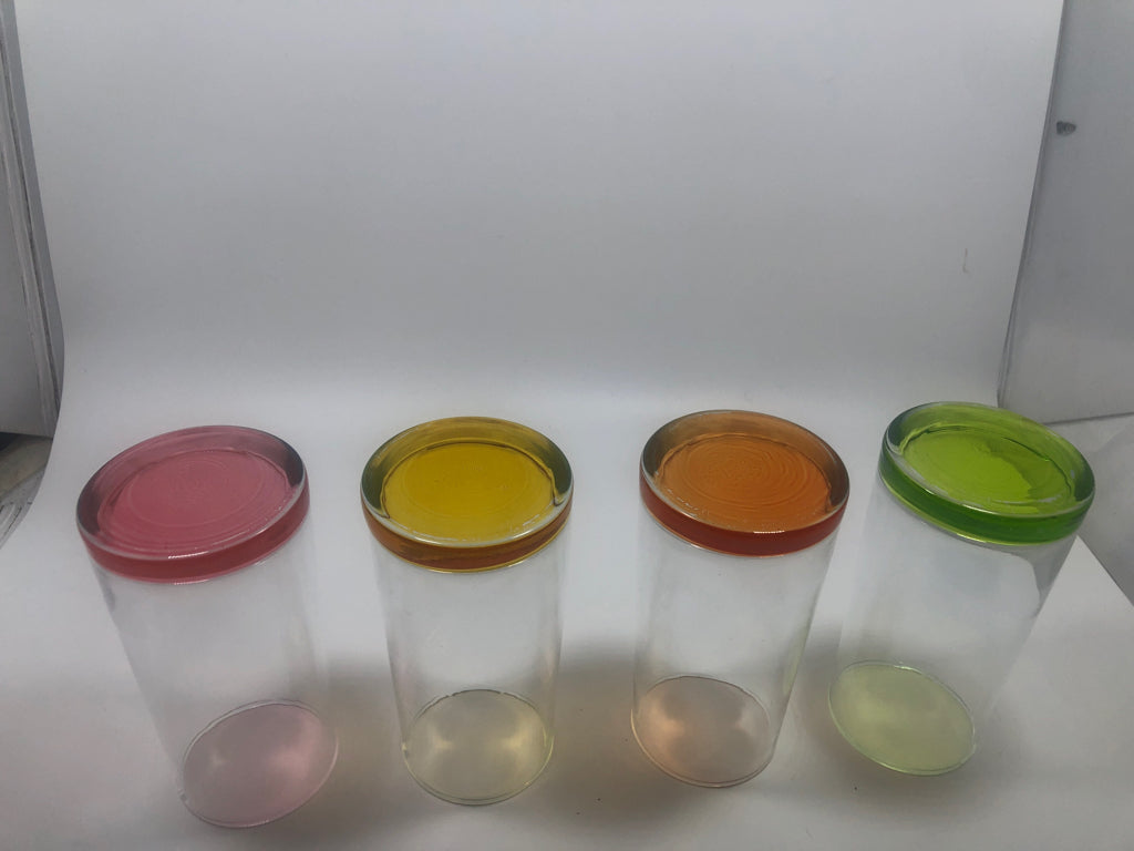 4 COLORFUL GLASSES.