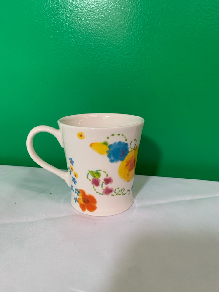 COLORFUL FLORAL STARBUCKS MUG.