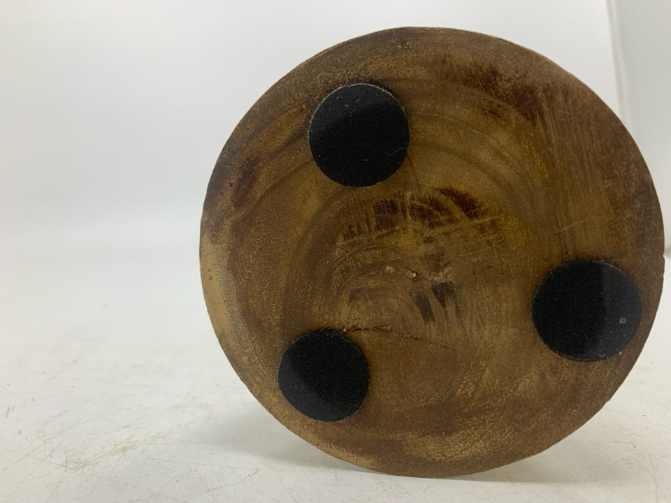 DESKTOP GLOBE ON WOOD STAND.