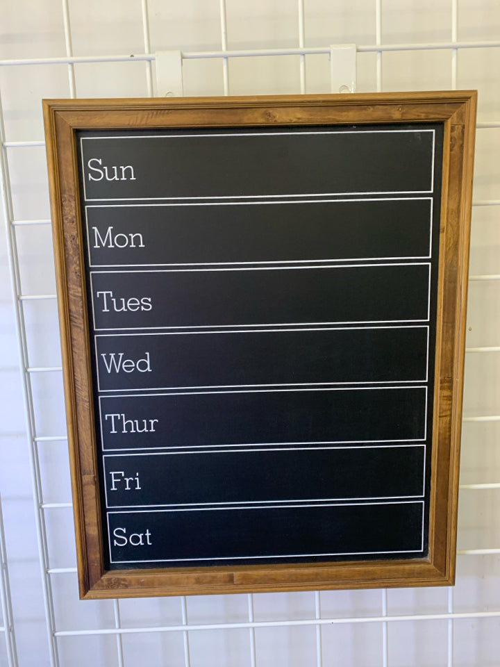 WEEKLY SCHEDULE CHALK BOARD WALL ART.