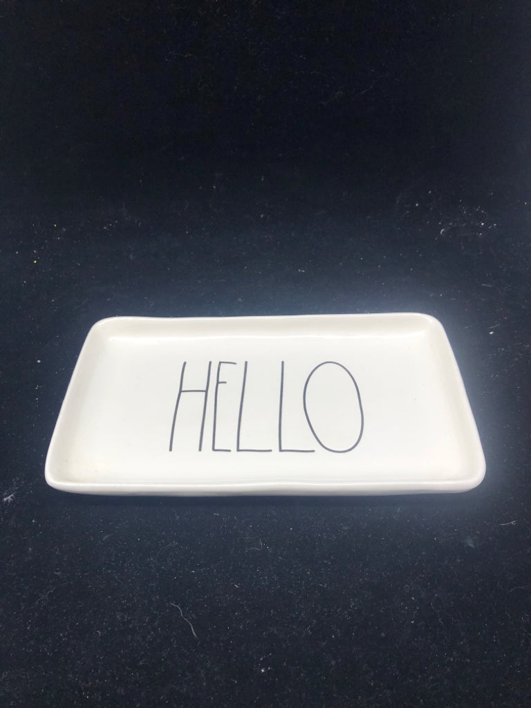 RAE DUNN SQUARE HELLO PLATE.