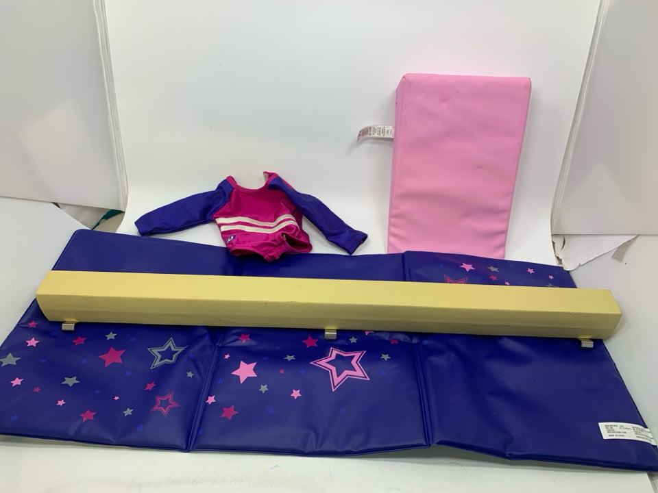 American Girl Gymnastics Leotard, Mat, Wedge & Beam *Wear To Beam
