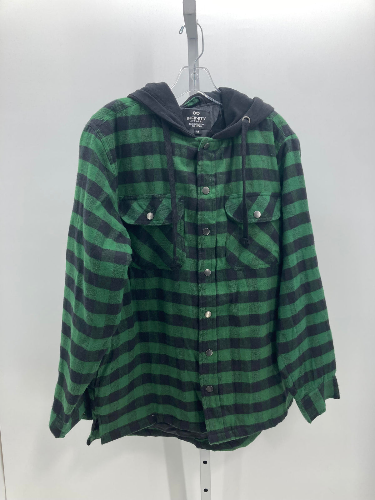 GREEN PLAID HOODED