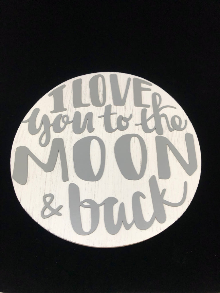 I LOVE YOU TO THE MOON WOOD WALL HANGING.
