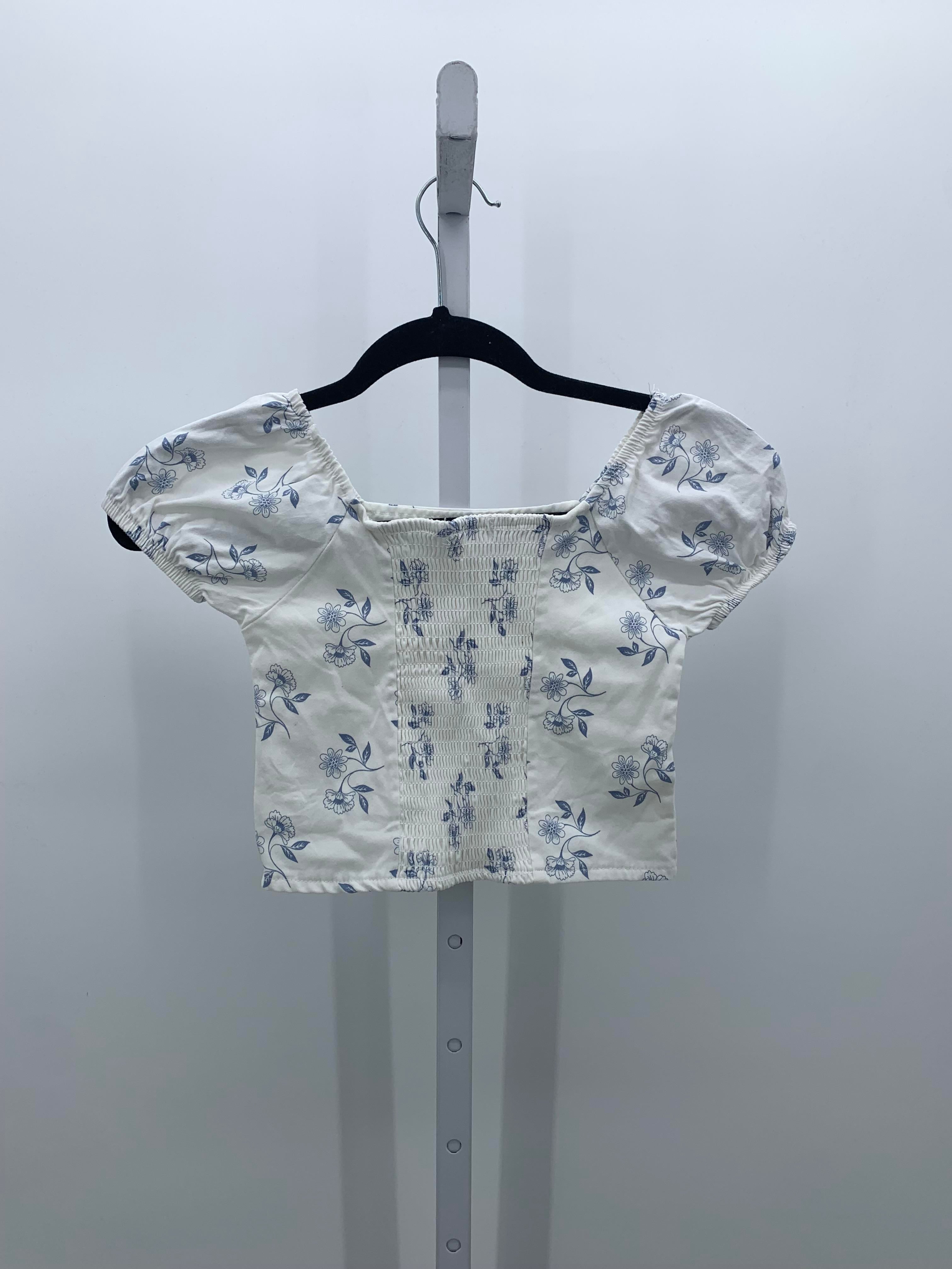 Tahari Size 7 Girls Short Sleeve Shirt