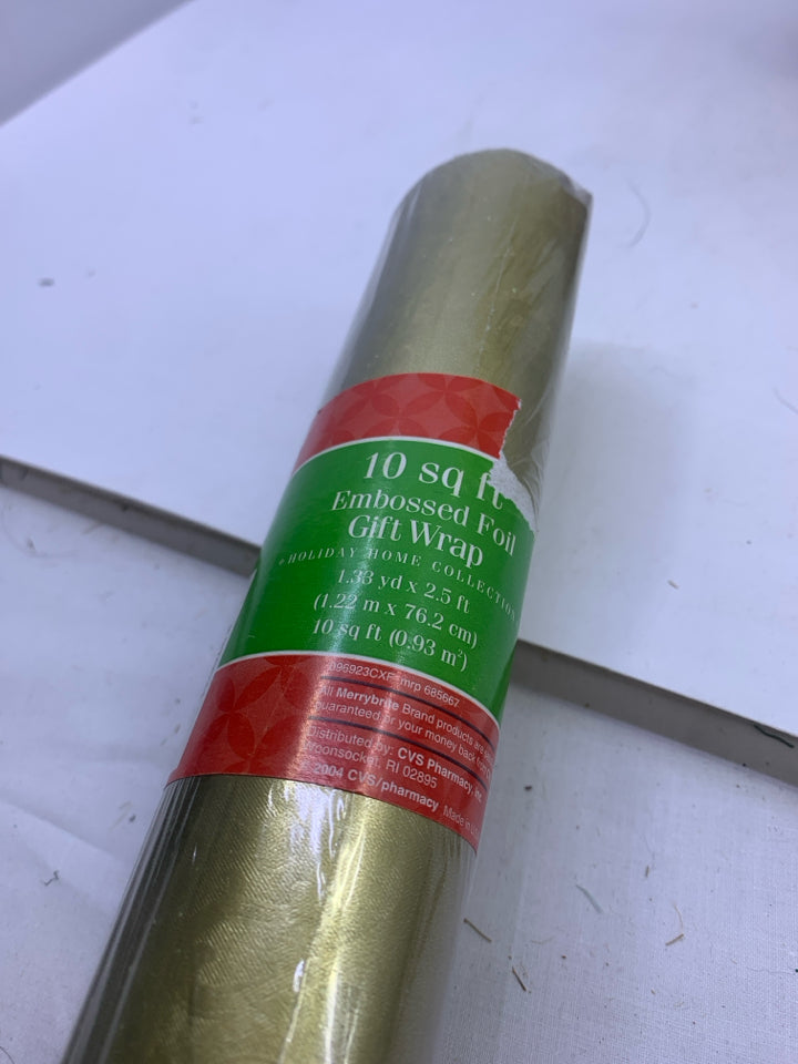 NIP GOLD WRAPPING PAPER.