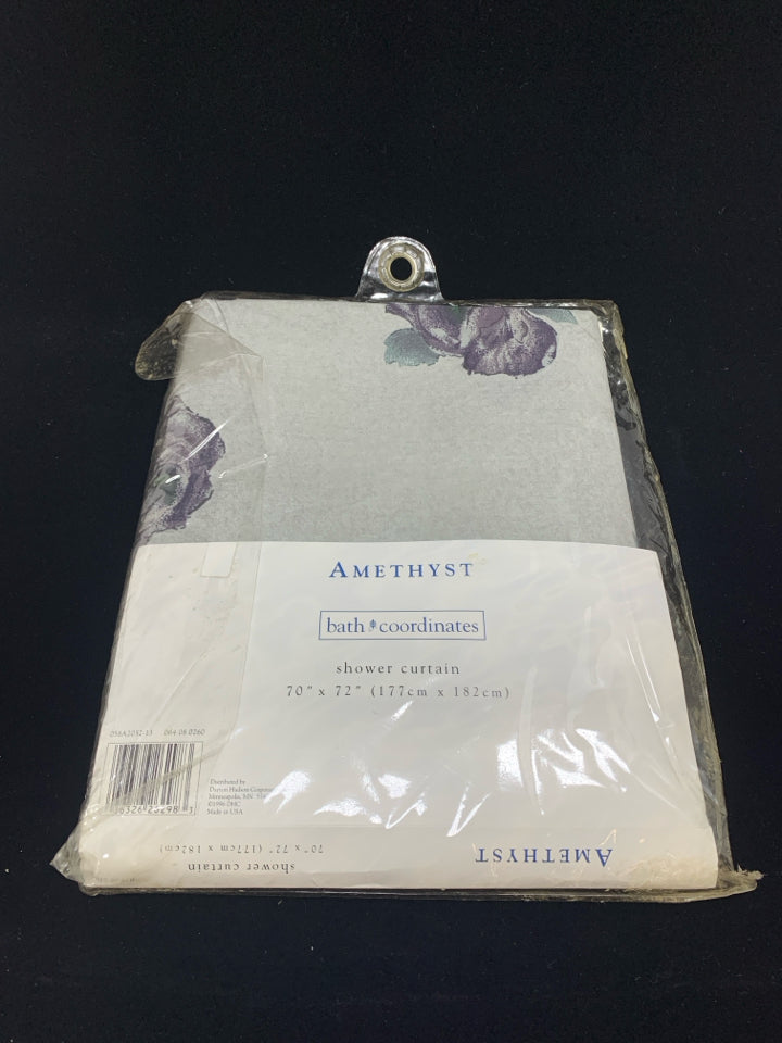 NIP GREY ROSE SHOWER CURTAIN.