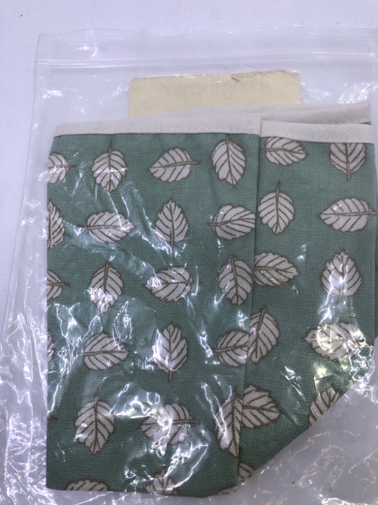 TEAL LONGABERGER SMALL RECIPE BASKET LINER IN BAG.