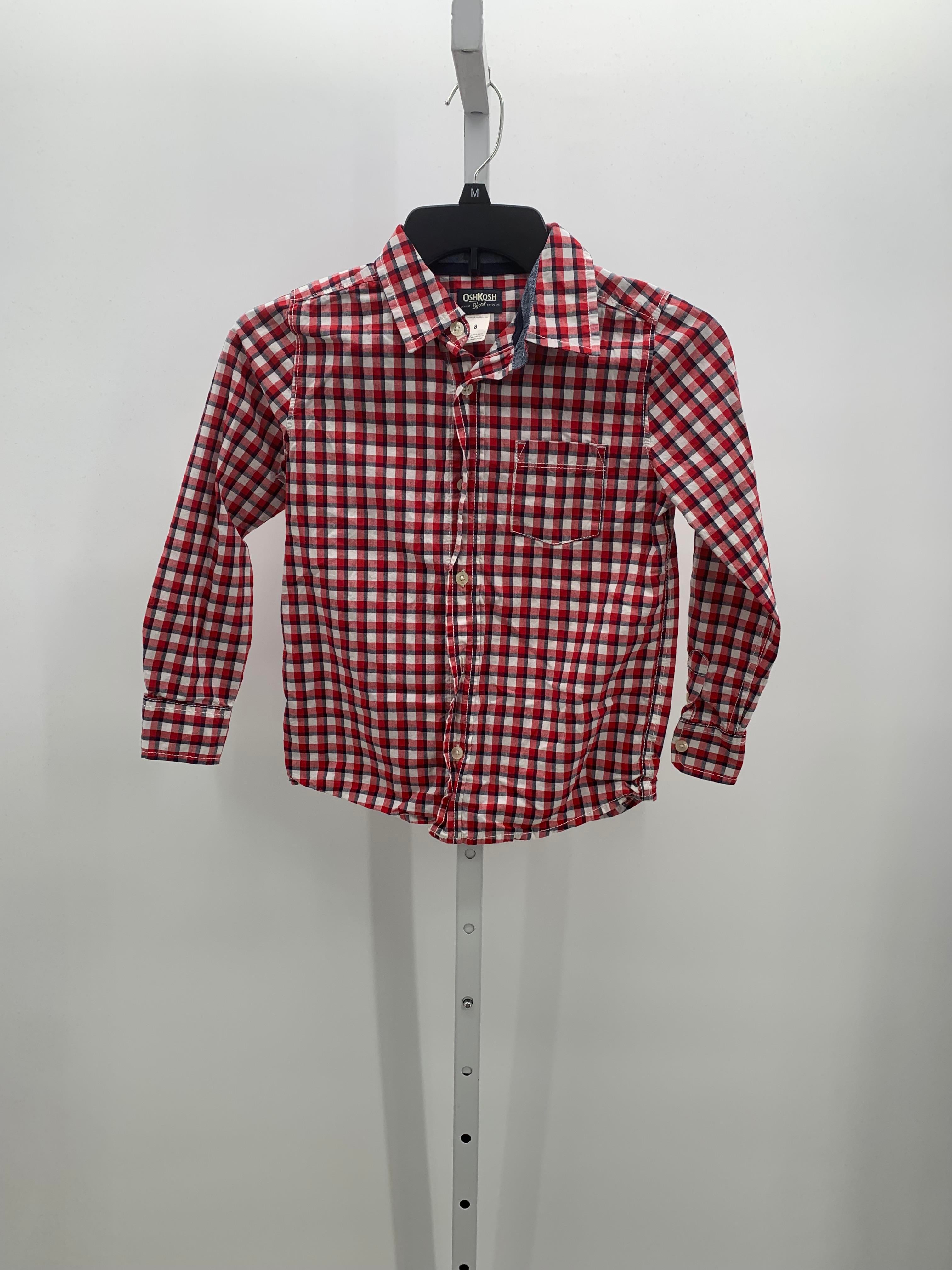 WHITE/ RED PLAID BUTTON DOWN