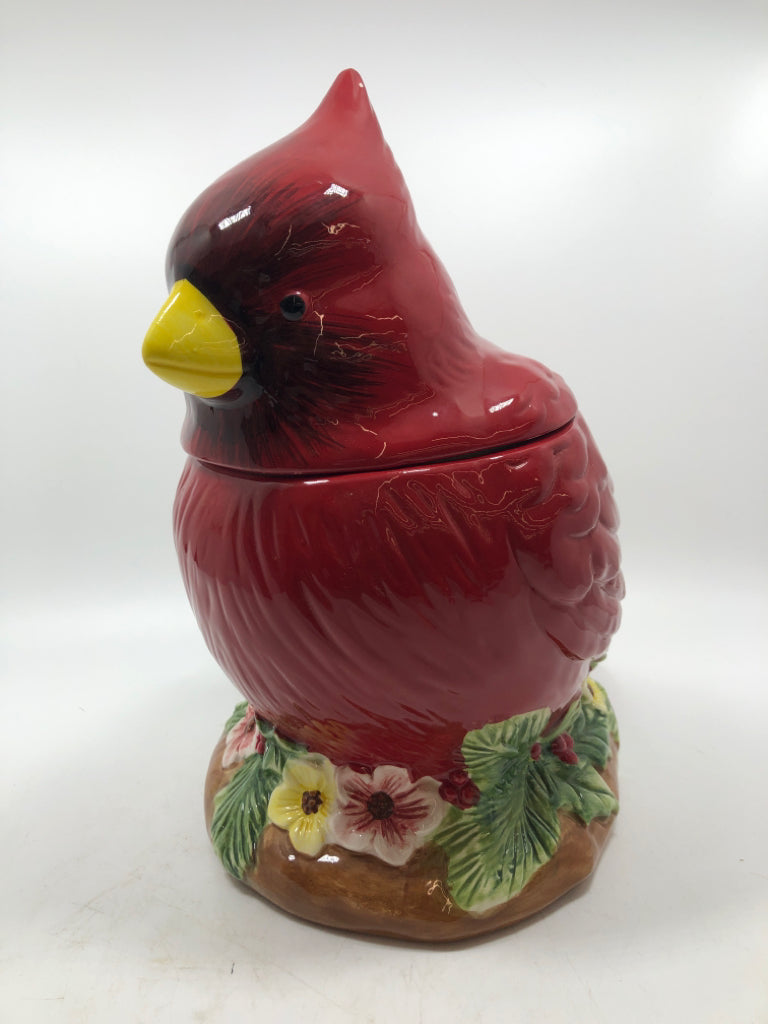 CRACKER BARREL CARDINAL COOKIE JAR.