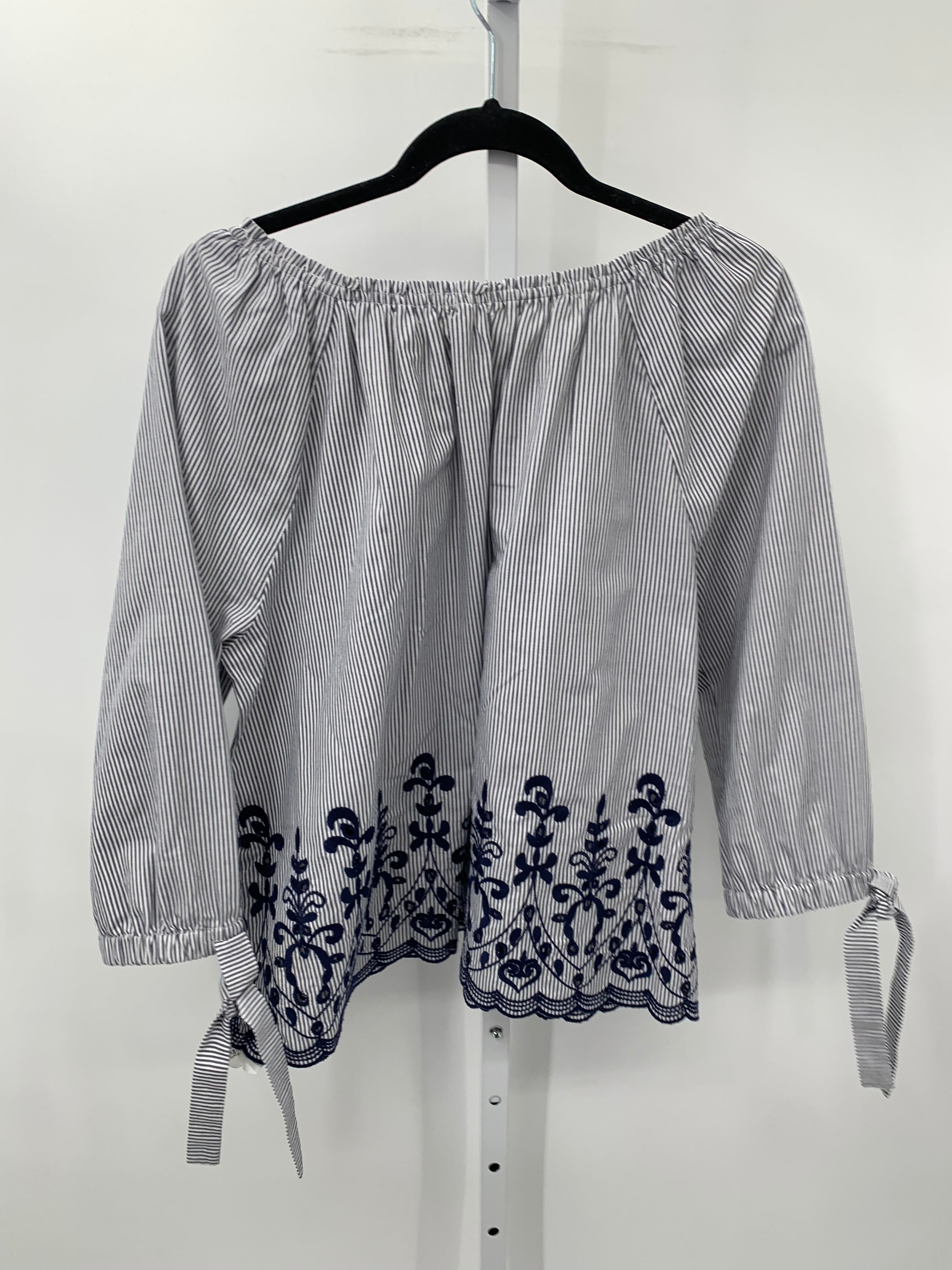 Time and Tru Size Large Misses 3/4 Sleeve Shirt