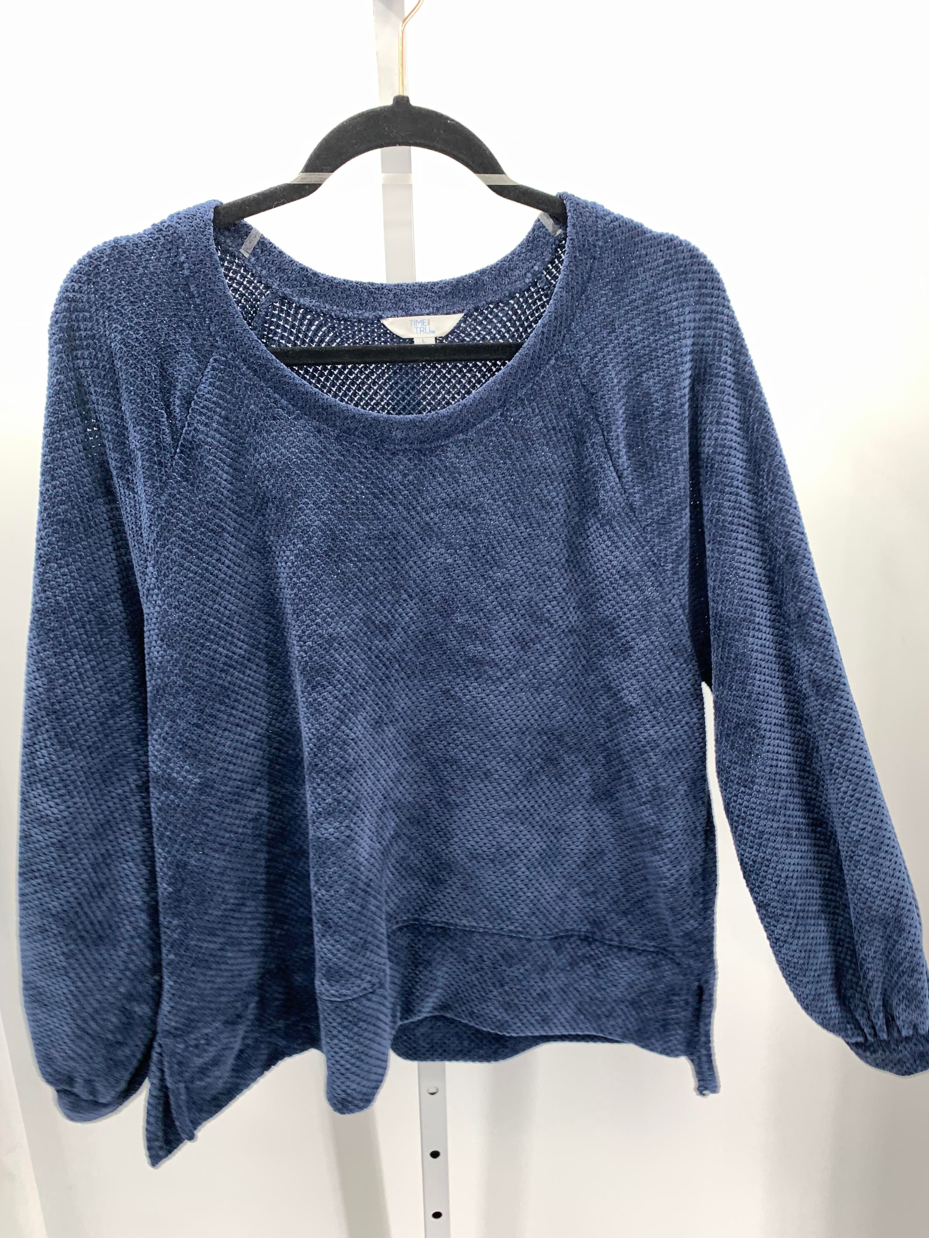 Time and Tru Size Large Misses Long Slv Sweater