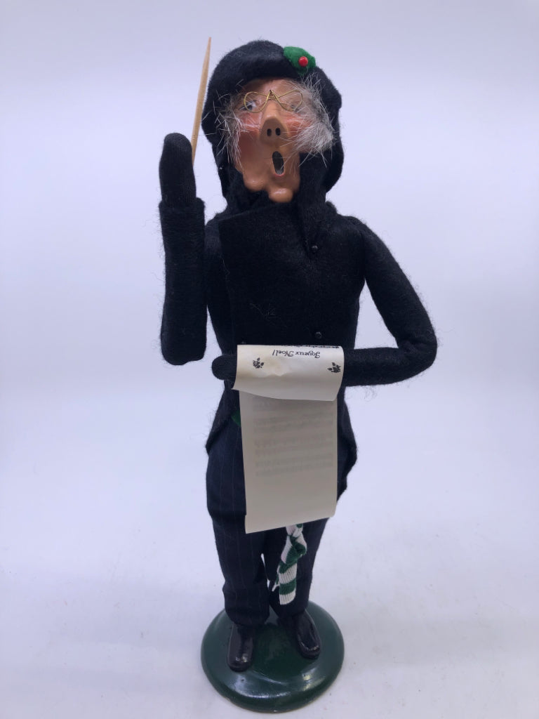 BYERS' CHOICE CONDUCTOR W BLACK COAT-1991.