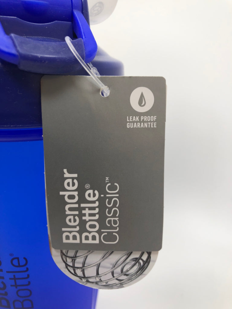NEW BLUE PLASTIC BLENDER BOTTLE.