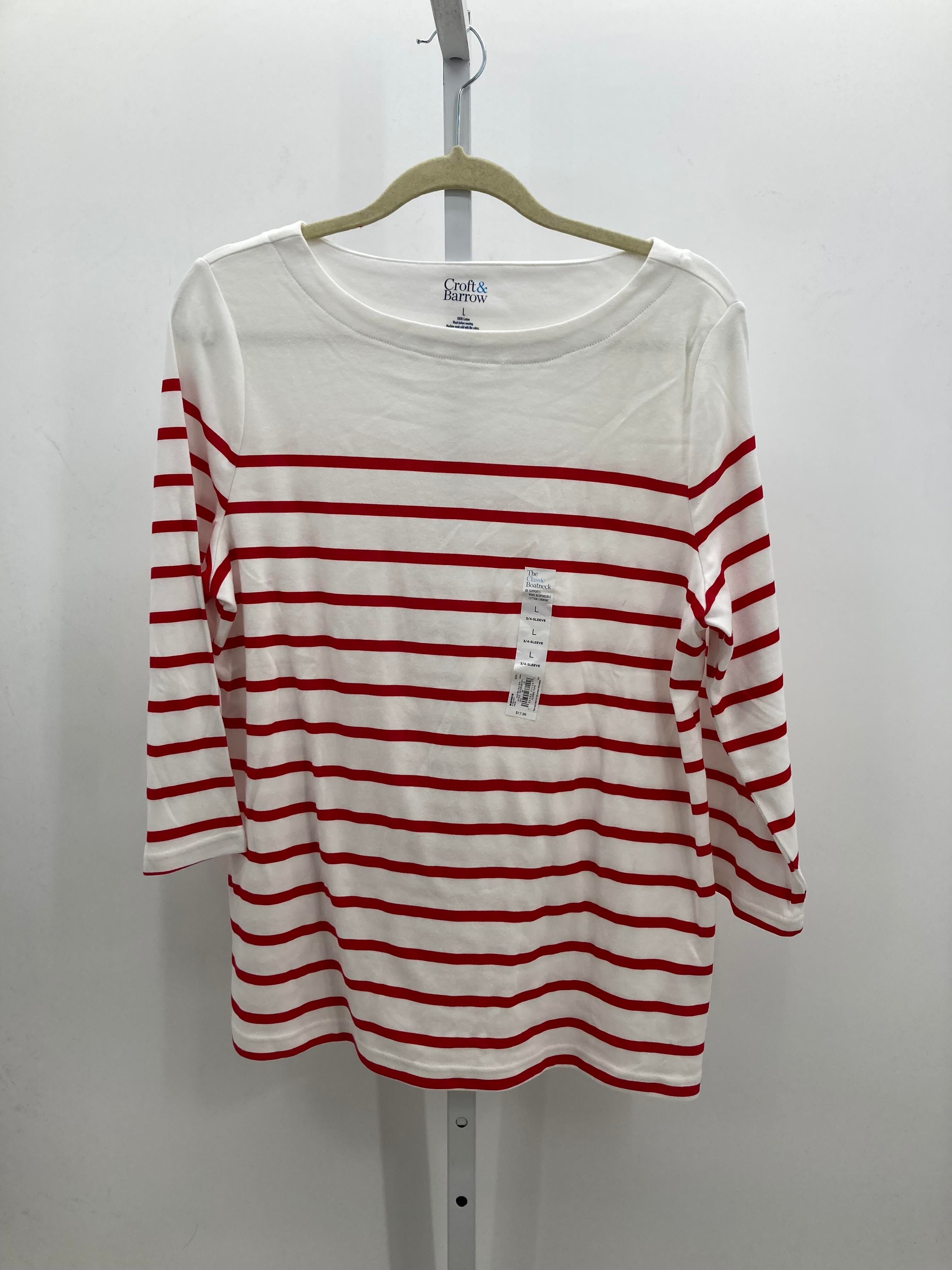 Croft & Barrow Size Large Misses Long Sleeve Shirt