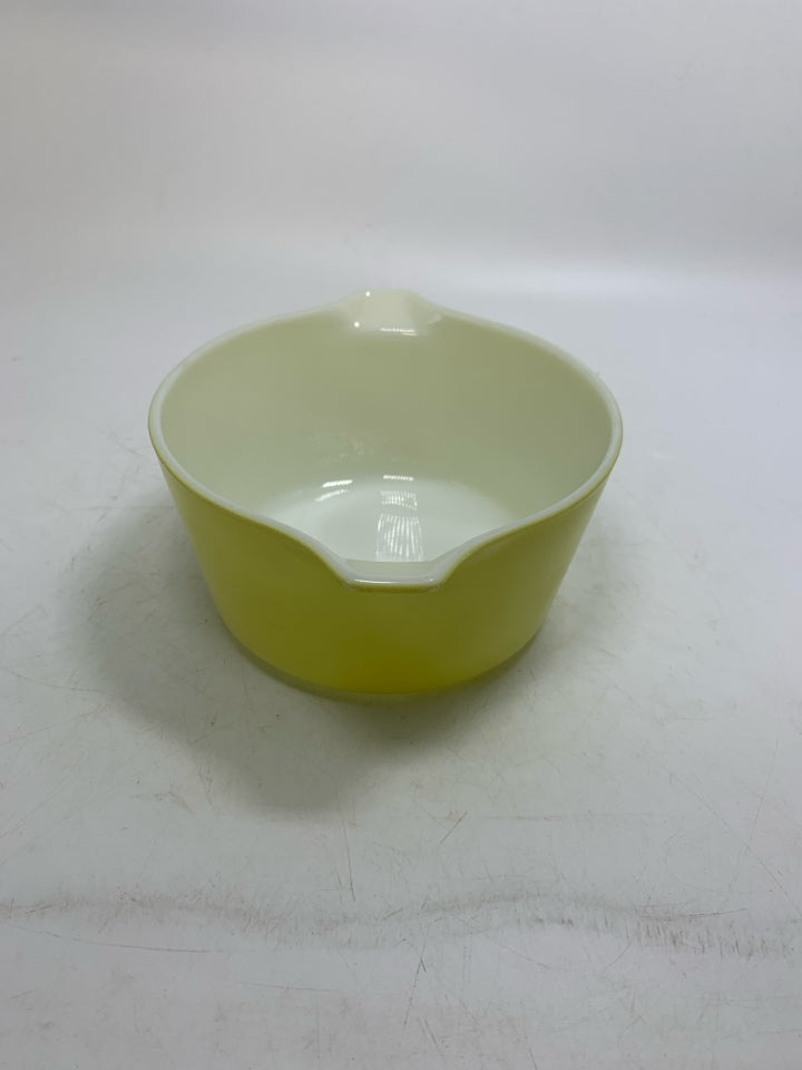 VTG YELLOW BOWL W/ TAB HANDLES #473.