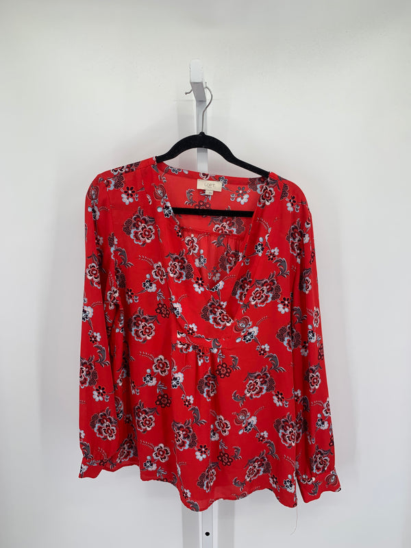 Loft Size Large Misses Long Sleeve Shirt