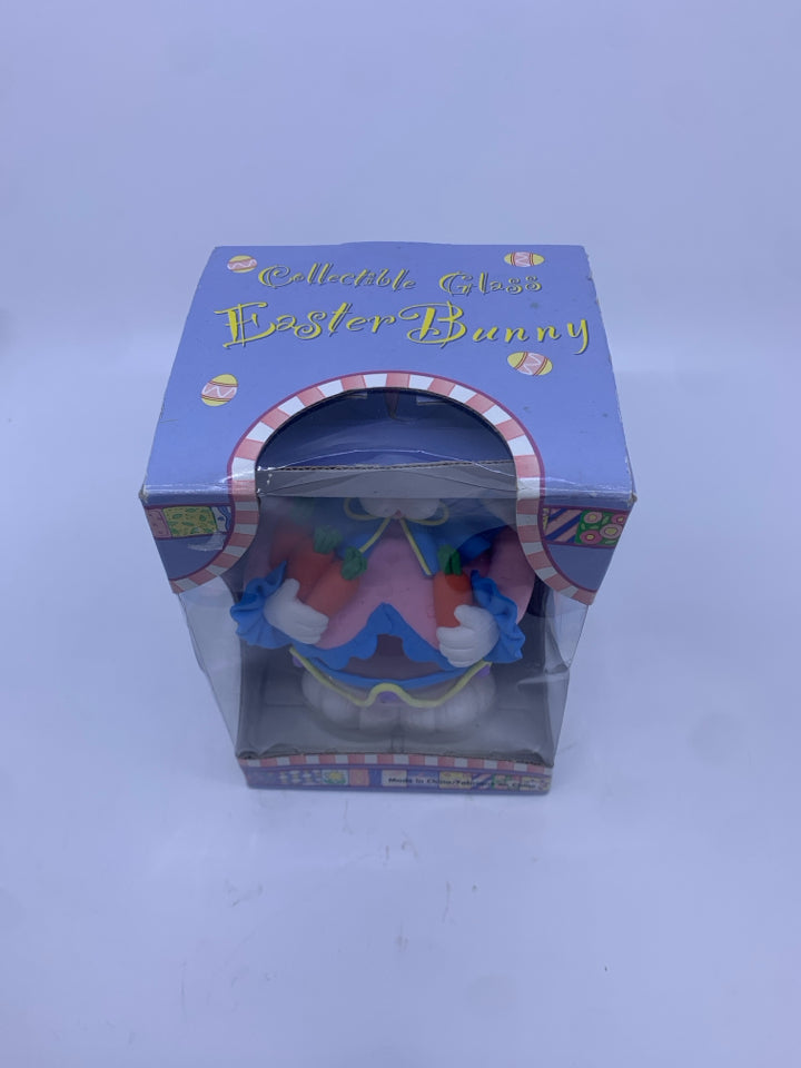 NIB GLASS EASTER BUNNY FIGURINE.6"