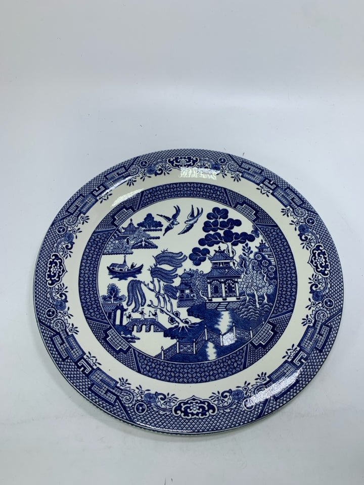 ASIAN STYLE IRONSTONE BLUE/WHITE PLATTER.