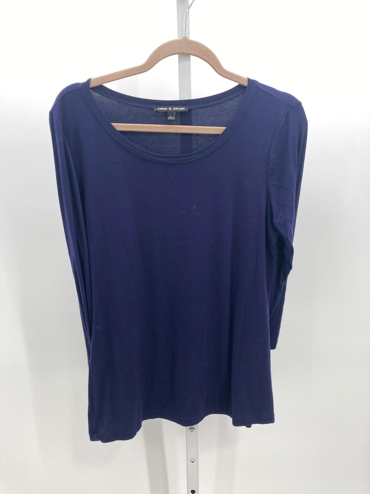 Cable & Gauge Size Large Misses 3/4 Sleeve Shirt