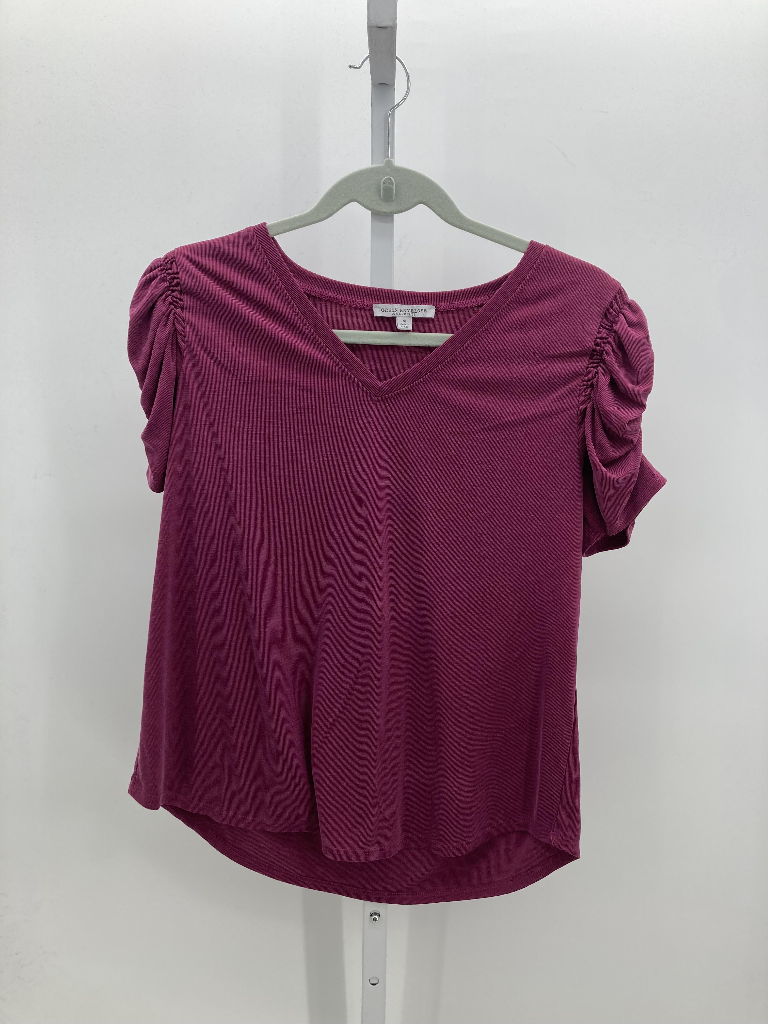 Green Envelope Size Medium Misses Short Sleeve Shirt