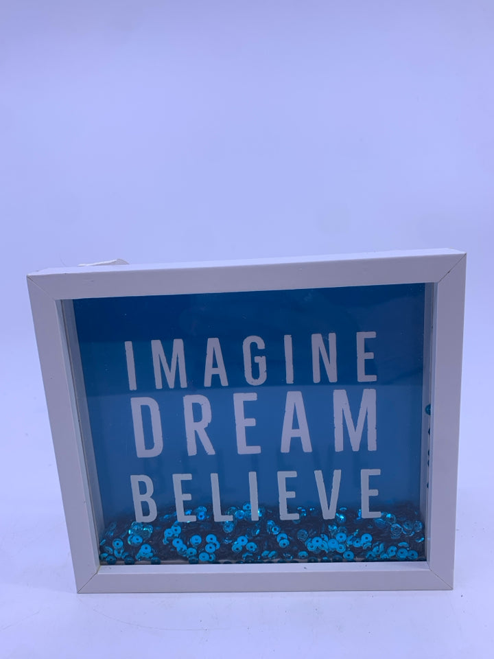 BELIEVE GLITTER WALL ART.