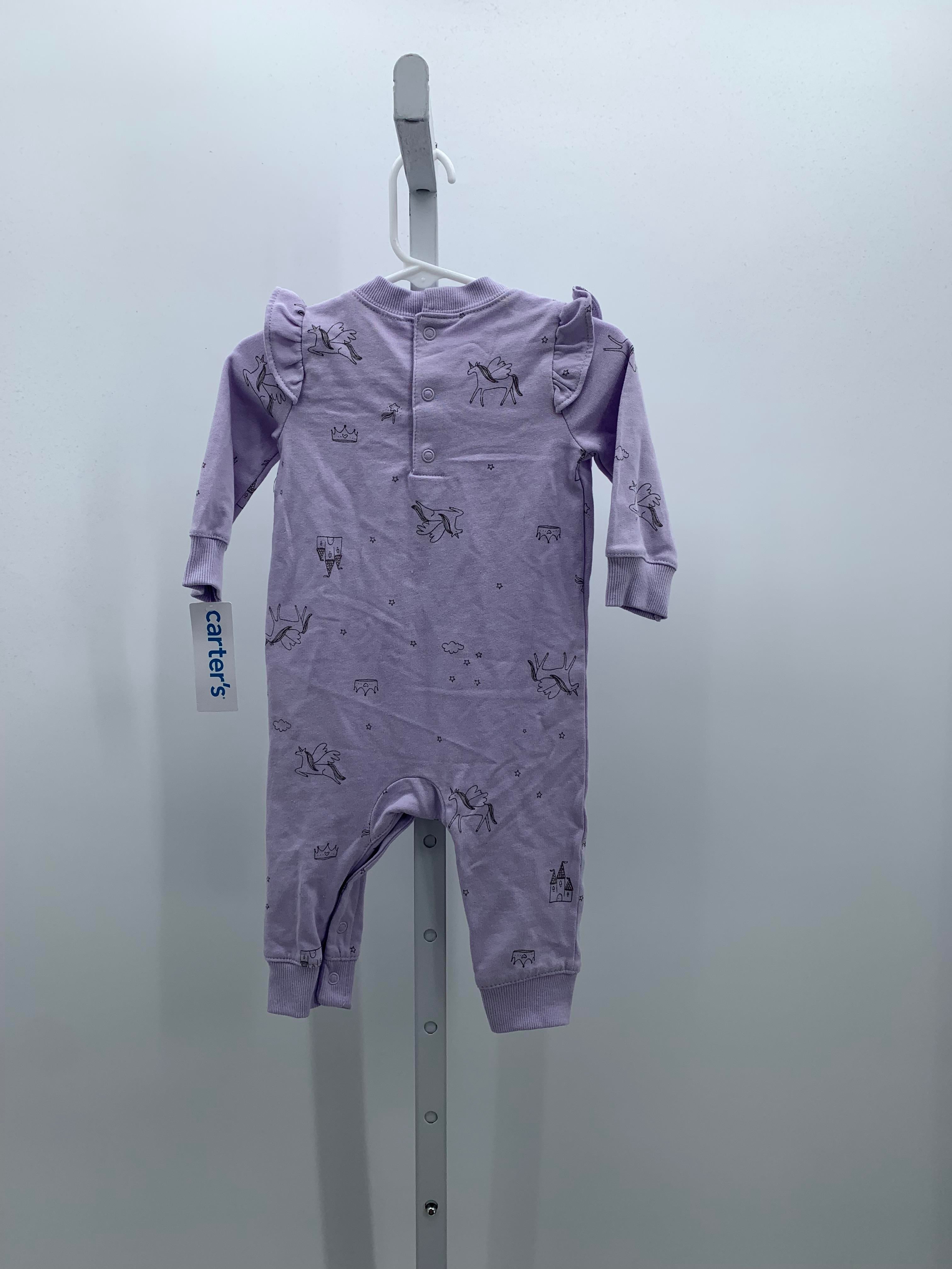 Carters Size 6 Months Girls Long Slv. Romper