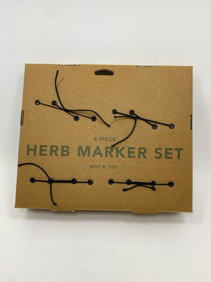 NIB 4PC HERB MARKER SET.