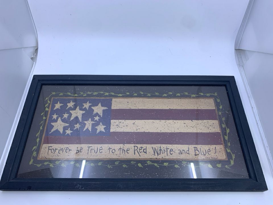 FOREVER BE TRUE PRIMITIVE AMERICANA WALL ART.
