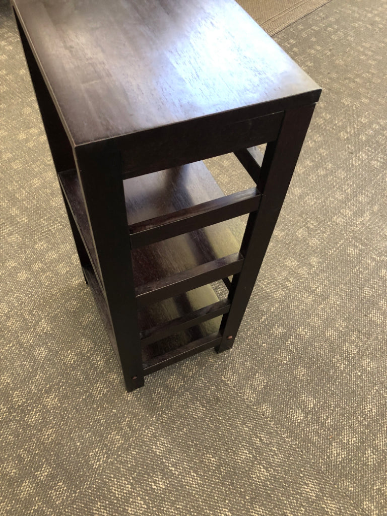 DK WOOD 2 SHELF SMALL END TABLE.