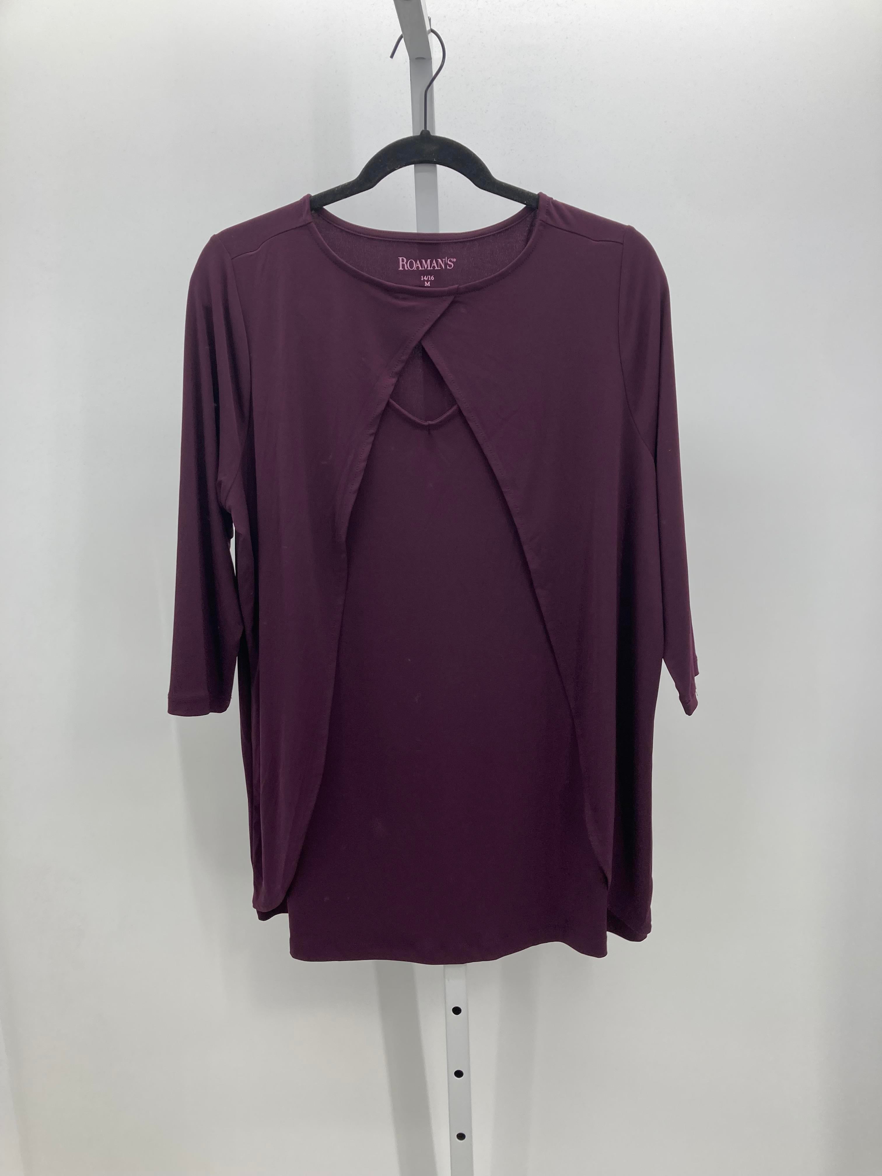 Roaman's Size Medium Misses 3/4 Sleeve Shirt
