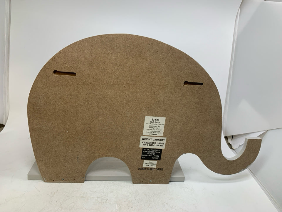WOOD ELEPHANT SHELF.