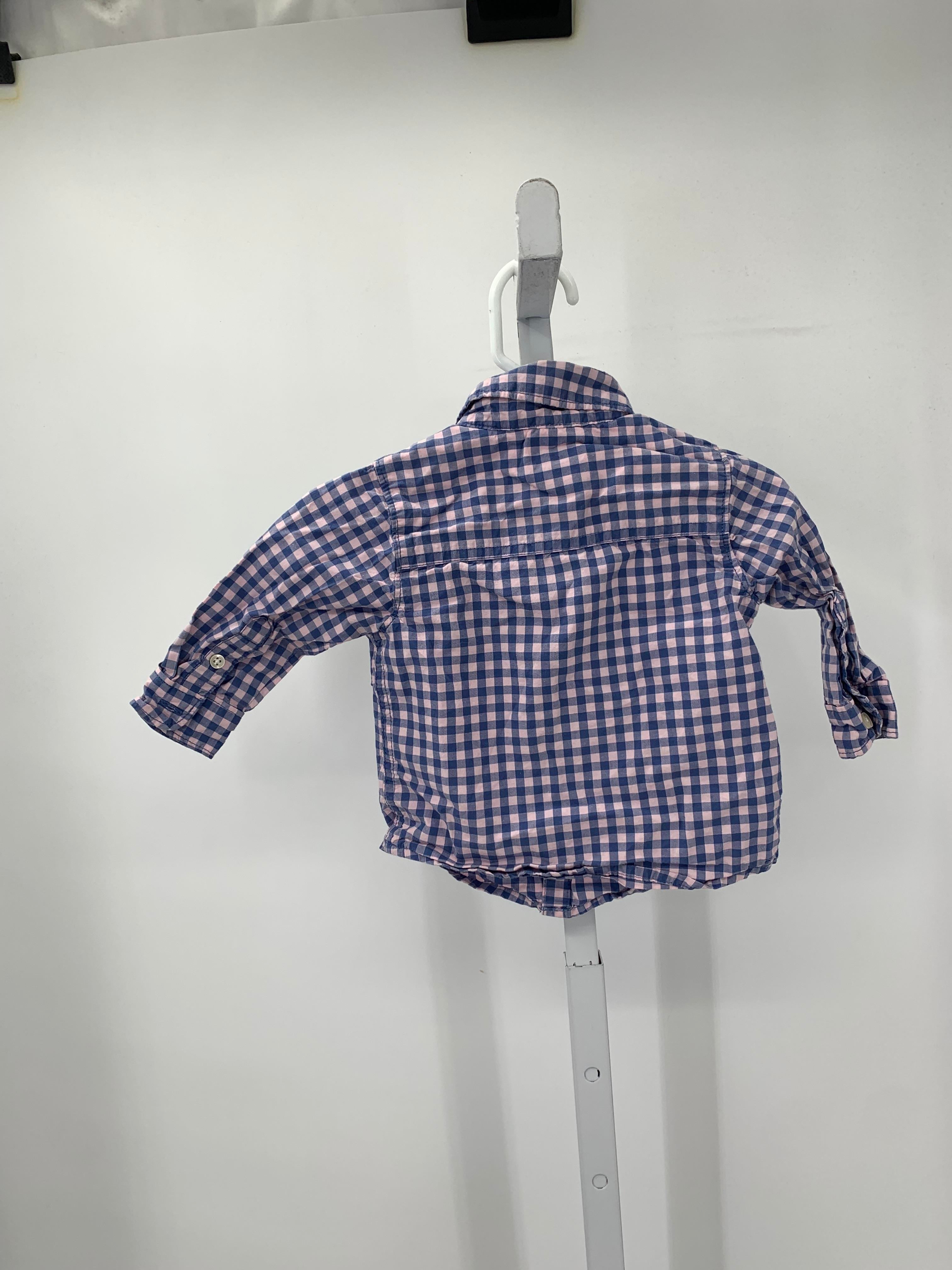 PINK PLAID BTN DOWN