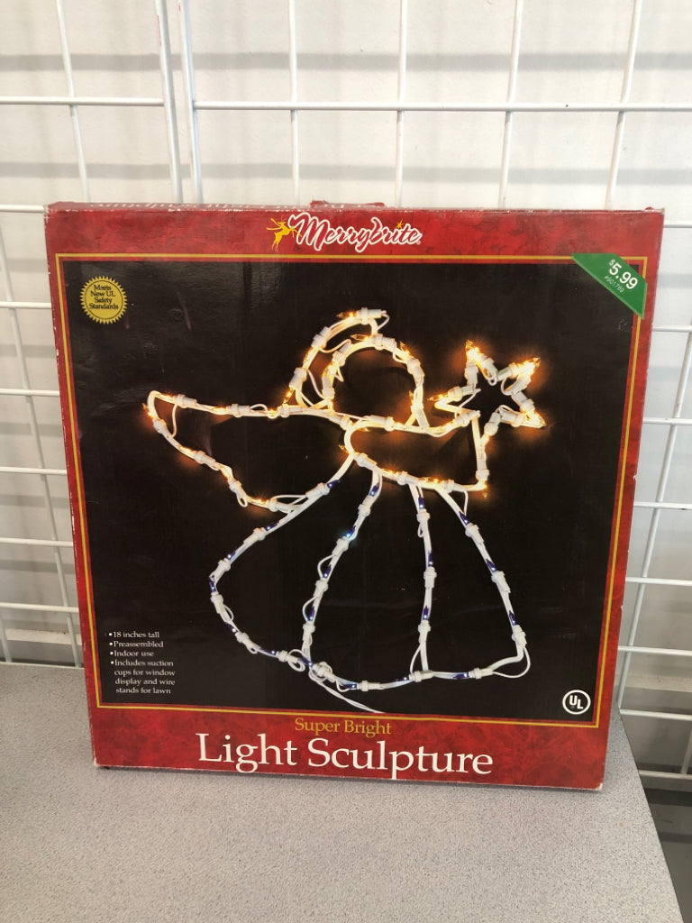 NIB LIGHT UP ANGEL OUTDOOR HANGING.