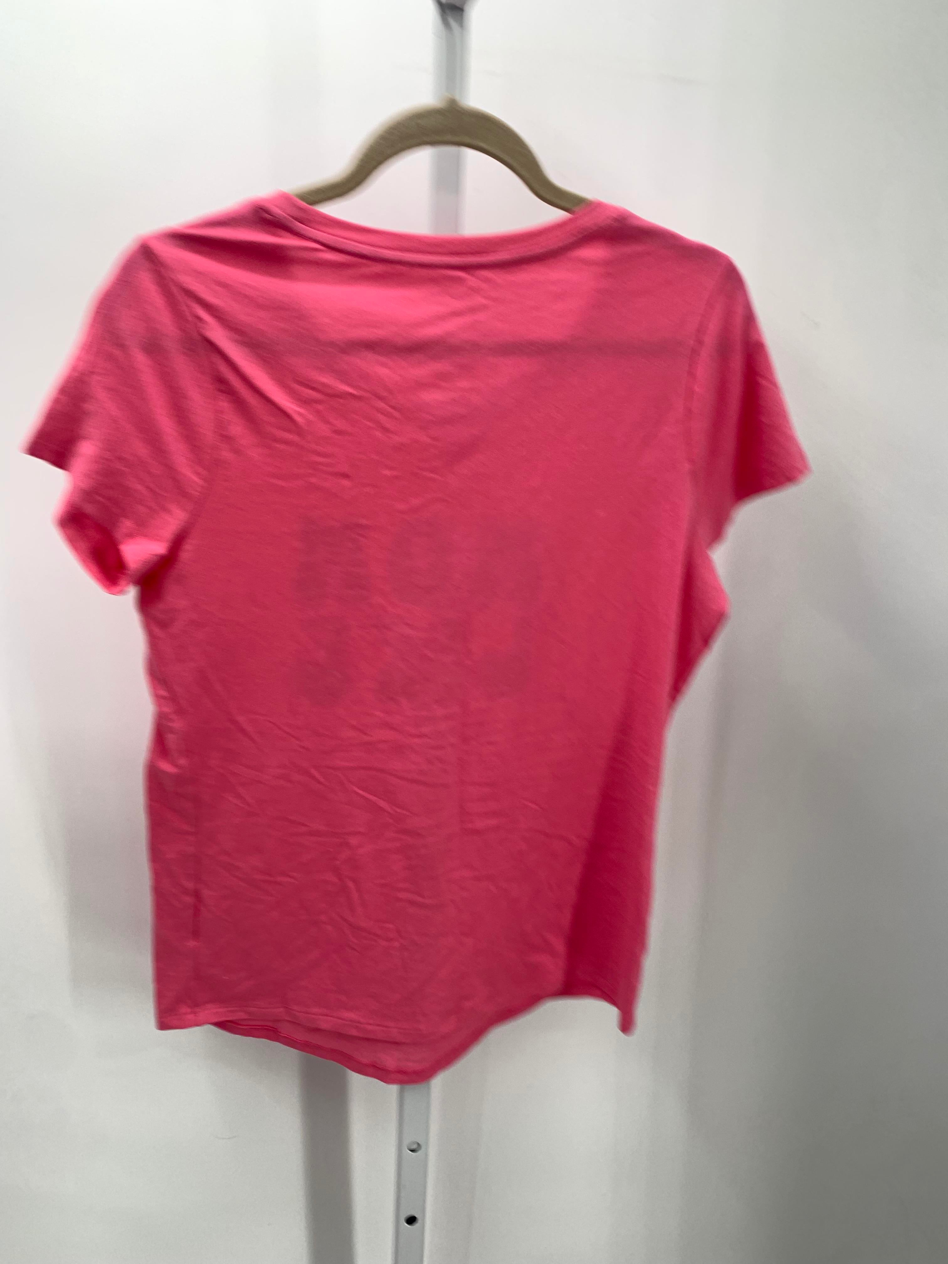 Time and Tru Pink Size Medium Maternity Short Sleeve Shirt